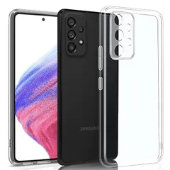 Galaxy A53 ケース [Kakuki] ギャラクシー A53 5G / SC-53C / SCG15 クリア ソフトカバー ストラップホール付 透明TPU レンズ保護 薄型 指紋・黄変・落下防止 安心 軽量 全面保護カバー 1