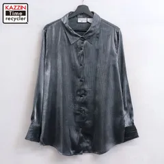 90s vintage ストライプ柄 長袖シャツ レディース 表記XLサイズ