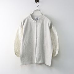 ホワイト WHYTO. ダブルクロスサテン プリーツプルオーバー