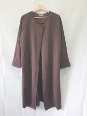 ◇ ⊇ アーバンリサーチアイテムズ スウェード調 長袖 ノーカラー コート サイズF ブラウン系 レディース E  【1507100012906】