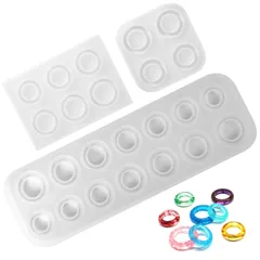 【数量限定】レジン モールド ジュエリー モールド 3個セット 樹脂型 指輪 UVレジン 指輪型 DIY シリコン イヤリング ペンダント キーホルダー ジュエリー リングモールド 手作り アクセサリー 道具