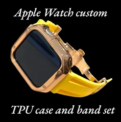 RE カスタム セット アップルウォッチバンド ラバーベルト Apple Watch カバー ケース メンズ レディース 38mm 40mm 41mm  42mm44mm45mm46mm49mm
キラキラ　極艶コーティング　シリコンバンド