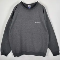 古着 90's/90年代 チャンピオン Champion スウェット クルーネック 裏起毛 ワンポイントロゴ XーLARGE  ダークグレー メンズ