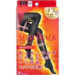 【新品】 スリムウォーク / SLIM WALK / M-L / 美脚あったかタイツ / なめらかタッチ / ブラック /