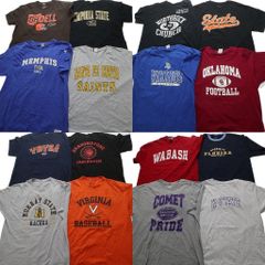 古着卸 まとめ売り カレッジ 半袖Tシャツ 16枚セット (メンズ XL ) フロリダ 3段プリント チームロゴ 英文字 中古 古着 NB3946