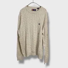 ☆タグ付き未使用品☆CHAPS☆チャップス☆ラルフローレン☆ケーブル編みコットンセーター☆コットンニット☆アイボリー☆XL☆H25M