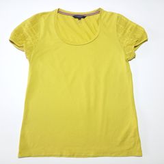 バーバリー トップス レース袖 Tシャツ カットソー イエロー 2サイズ Burberry