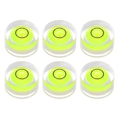 uxcell 6個 丸型バブルレベル 13x7mm ミニ円形ブルズアイ水準器 カメラ三脚 望遠鏡 ワークショップ ターンテーブル 写真フレーム 水平出し用 緑