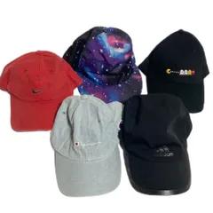 帽子 5点セット NIKE / コスモ柄 56cm / アディダス / パックマン / チャンピオン 57cm ユニセックス アメカジ STREET 古着 ■SHW583