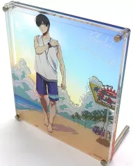 【中古】アクリルスタンド・アクリルパネル 糸師凛 シーサイドモチーフ アクリルフレーム 「ブルーロック×文房具カフェ」