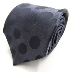 コムサメン ブランド ネクタイ 総柄 ドット シルク 日本製 PO メンズ グレー COMME CA MEN 【中古】