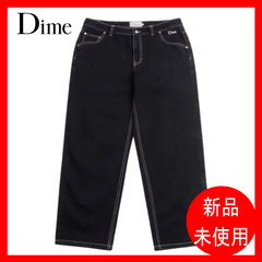 DIME Classic Relaxed Denim Pants / Black/contrast stitch (ダイム デニムパンツ)