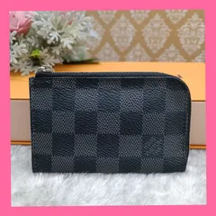 《 LOUISVUITTON 》　ルイヴィトン　ダミエグラフィット　ポルトモネ　コインケース　N61237　Ｌ字ファスナー　コインケース　パスケース　ブラック系　BOX付　送料無料・匿名配送・最短即日発送いたします！　132