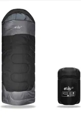 寝袋 シュラフ コンパクト 封筒型 オールシーズン 冬用 最低使用温度-15℃(ブラック、ダークグリーン)