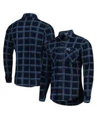 【送料無料】 アンティグア メンズ ジャケット・ブルゾン アウター Men's Navy New England Patriots Industry Flannel Button-Up Shirt Jacket Navy