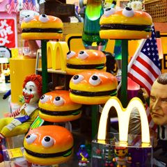 【スタンドセット】ハンバーガー パッチ スタチュー Hamburger Patch Statue キャラクター アドバタイジング アメリカン雑貨　マクドナルド