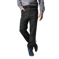 超伸縮チノパン 股上深め シニア《股下67：チャコール》 新品 未使用 ハイテンション ストレッチ ワイド 太め 股上深め イージーパンツ 介護 通院 運動【B8A】【ゆうパケット】 ファッション メンズ ゴルフ 