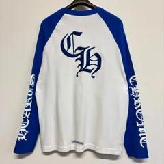 【Chrome Hearts】CH Baseball Shirt★長袖Ｔシャツ★White/Blue Chrome Hearts CH Baseball Shirt White/Blue | Depop