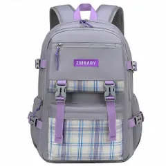 プレゼント 子供の日 防水 20L チェック柄 遠足 修学旅行 25L お出かけ 通塾 通学 黒 小学生 男の子 女の子 ピンク A4 大容量 バックパック パープル バッグ リュックサック キッズ グレー 子供 リュック [VNGOLERRY]