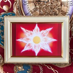 強力エナジー絵画【神の階層〜宇宙界絵画】龍眼光6〜9次元の龍神アートA4額縁付き