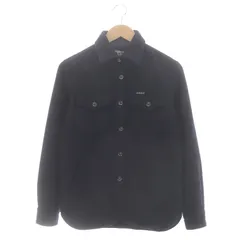 ブルーブルー BLUE BLUE シャツジャケット ステンカラー ウール カシミヤ混 1 S 紺 ネイビー /ATのサムネイル