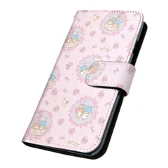 サンリオ 正規品 キキララ Galaxy S26 Ultra SM-S948Q ケース 手帳型 スマホケース [デザイン:14.パラソルパターン(PK)/マグネットハンドあり] SANRIO リトルツインスターズのサムネイル