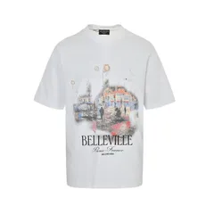【今日特価】Balenciaga 夜景プリント T シャツ - 24S 双紗セルコットン