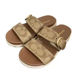coach ブラウン サンダル新品未使用 COACH 「COACH」 ヒールサンダル 38 ブラウン レディース