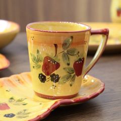 ポルトガル製 マグカップ コーヒーカップ フルーツ柄 ベリー