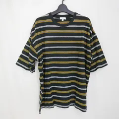 BEAUTY&YOUTH UNITED ARROWS ビューティ&ユース ユナイテッドアローズ メンズ ボーダーワイド半袖 Tシャツ BLACK XL 1217-105-0998