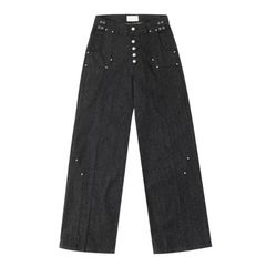 BADWAY Leopard straight denim pants タグ付き - メルカリ