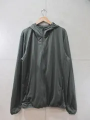 GU ジーユー UVカットフルジップパーカ 長袖 無地 ダークグリーン Mサイズ 341-350770