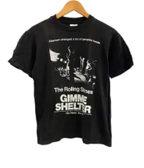 バンド band 90's 90年代 Hanes The Rolling Stones GIMME SHELTER ローリングストーンズ プロモ ヴィンテージ Vintage　 Tシャツ ブラック Sサイズ 101MT-3914