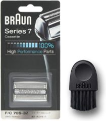 ブラウン F/C70S-3Z-b シリーズ7 シェーバー替刃  シルバー ブラシ付き (Braun)