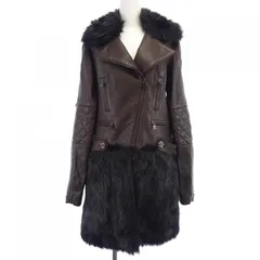 CHANEL フェイクレザー　ジャケット CHANEL】シャネル『型押し フェイクレザージャケット size36