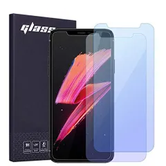 iPhone 12 mini ガラスフィルム ブルーライトカット 5.4インチ対応 JASBON【2枚セット】強化フィルム ブルーライト液晶保護フィルム 目の疲れ軽減 飛散防止 硬度9H 指紋防止 簡単貼り付け 自己吸着 キズ防止 衝撃吸収 撥油性