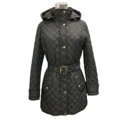 ローレンラルフローレン LAUREN RALPH LAUREN ジャケット コート キルティング ワンポイント ロゴ ミドル丈 中綿 SP 黒 ブラックのサムネイル
