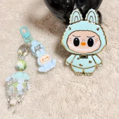 LABUBU♡キーホルダー＆ミラーグリップgreen