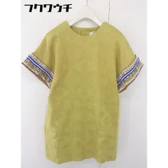 ◇ And A アンドエー 装飾付き 半袖 ミニ ワンピース イエロー レディース  【中古】 【1111230023581】