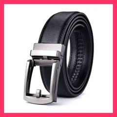 ★売れ筋★ ベルト メンズ 穴なし オートロック ビジネス 125cm 自動 コンフォート 無段階 無調整 スーツ フォーマル レザー 紳士 父の日 敬老の日