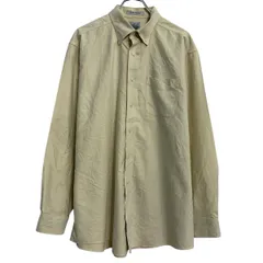 L.L.Bean 長袖 無地シャツ 16 XL～ イエロー エルエルビーン ボタンダウン ビッグサイズ 胸ポケット 古着卸 アメリカ仕入 a703-5391