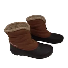 X10076 コロンビアブーツ レディース＆メンズチャケイピ２スリップオムニヒート Yu0282-281 色 茶 サイズ 28cm ファスナー付 折り返してショートブーツ２WAY使用
