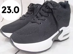 【NOLCCTN】LHL034 レディース 厚底スニーカー ブラック×ホワイト 23㎝ 250408W005