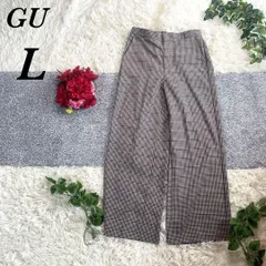 GU　カジュアルパンツ　チェック柄　ボトムス　パンツ　レディース