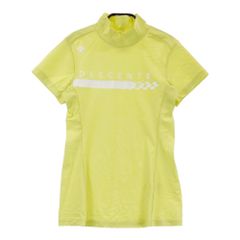 マークアンドロナ モックネック 半袖シャツ イエロー グラレーション