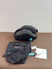 未使用☆nishikawa 西川 エアーポータブルネックピロー エアーポータブル］ネックピロー 58×19cm ブラック カバー：布帛