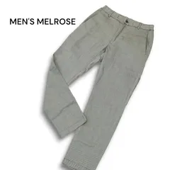 MEN'S MELROSE メンズメルローズ ハイストレッチ★ ジャストレングス ストロング テーパード パンツ Sz.2 メンズ グレーのサムネイル