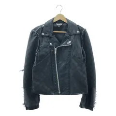 BLACK COMMEdesGARCONS ライダースジャケット COMME des GARCONS ブラック メッセージペイント ライダース