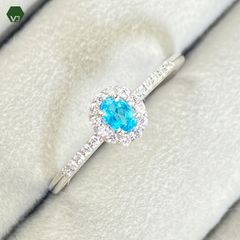 【31-33】パライバトルマリン　ダイヤ　ネックレス　0.15ctD0.09ct 31-33】パライバトルマリン ダイヤ ネックレス 0.15ctD0.09ct
