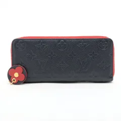 LOUIS VUITTON/ルイ ヴィトン　アンプラント ポルトフォイユ クレマンス M63920 レザー　フラワー　ラウンドジップ長財布　【中古】